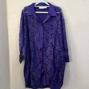 Victoria’s Secret Vintage Gold Label Purple Night Shirt Dress